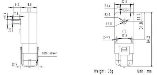 Right Angle Geared TT Hobby Motor