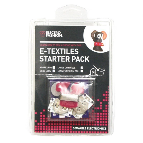 E-tekstil - kit med LED (hvid) - stor. batt. 2730